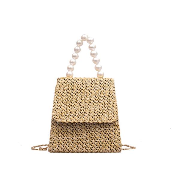 

straw bag handbags women summer rattan bag wild messenger fashion shoulder small square handmade woven beach new bolso #r10