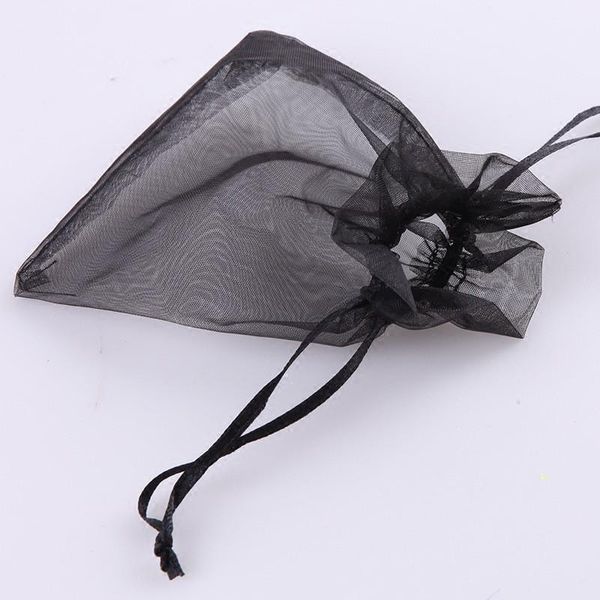 

100 шт. черный органза 7x9 9x12 10x15 13x18cm bageza сумки ювелирные изделия упаковочные сумки свадебные вечеринки декор drawable сумки пода