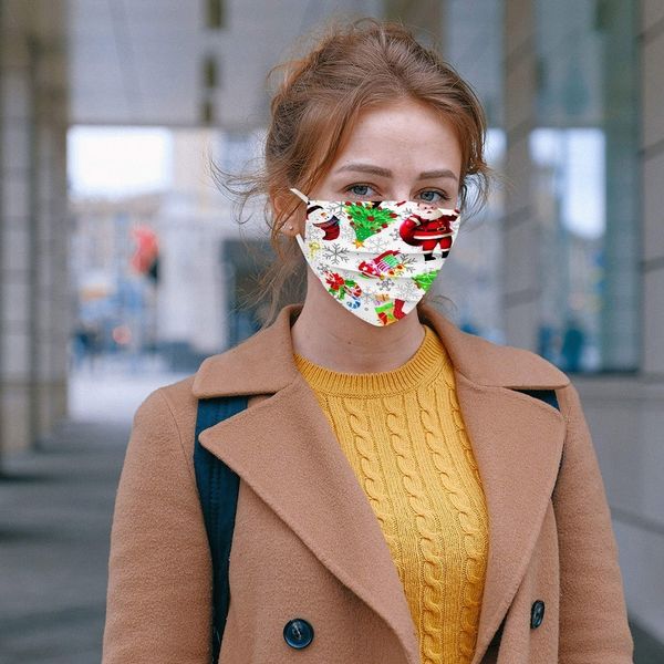 

2021 latest delivery mask face printed fast industrial disposable christmas masks protective breathable mascarillas new