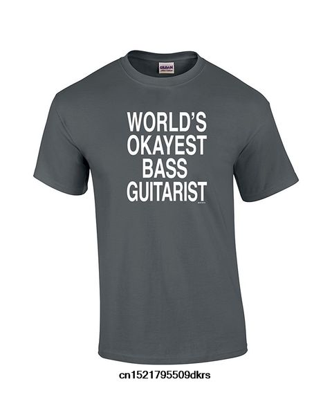 

men t shirt funny slogan world's okayest bass guitarist t shirt funny t-shirt novelty tshirt women sport hooded sweatshirt hoodie