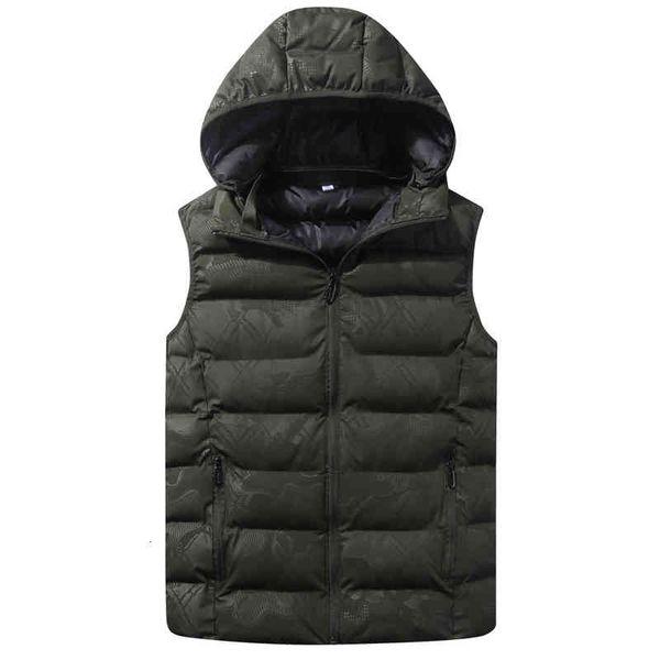 

men's vests men winter male hooded waistcoat slim fit sleeveless jacket casual quilted man plus size m-4xl drop zanf, Black;white