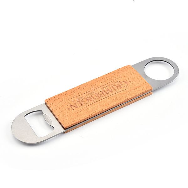 

opener stainless wood wooden bartender steel bottle handle beverage beer openers kitchen tools