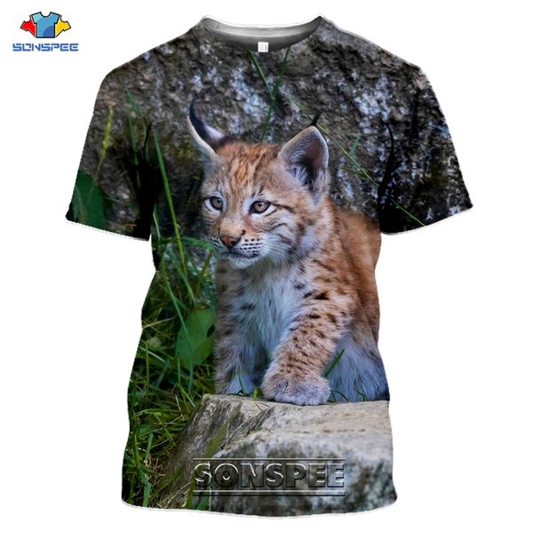 

animal lynx cat 3d print shirts hippie humor kawaii men clothing