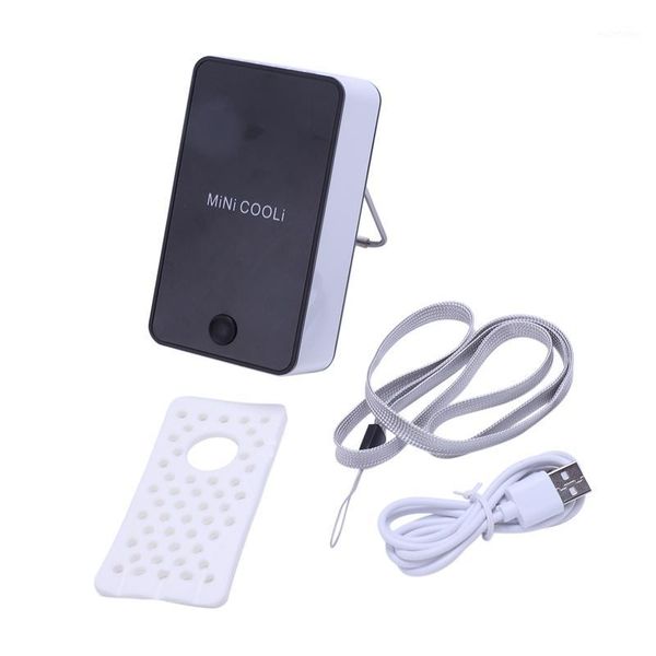 

new upgrade mini portable hand held desk air conditioner humidification cooler cooling fan#black1