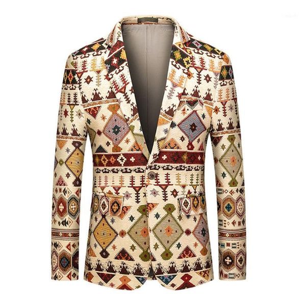 

men blazer winter jackets and coats men's casual vintage turn-down collar long sleeve print floral suit coat jacket overcoats1, White;black