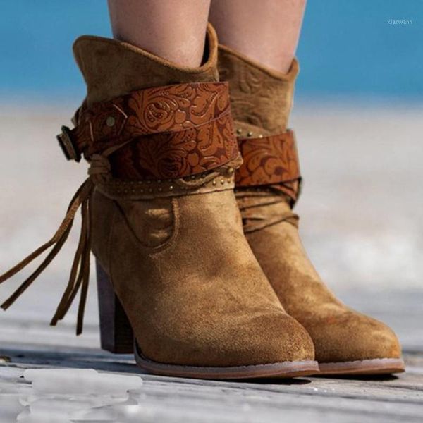 

embroidery fringed boots 2020 retro women winter boots warm pointed suede women shoes autumn and winter shoes1, Black