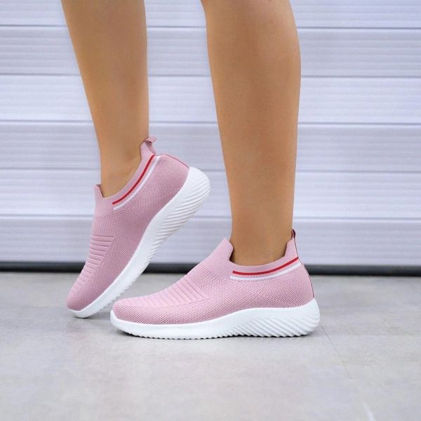 

women's casual vulcanized shoes woman mesh sneakers women knitted flat ladies slip on female footwear size 42 feminino zapatos #ah0c