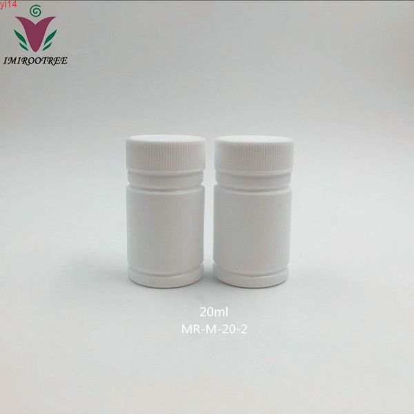 100 + 2 pcs 20g 20ml 20cc HDPE Branco Vazio Plástico Garrafas Medicina Recipientes Comprimido Com Caps SealersGood Qualtity