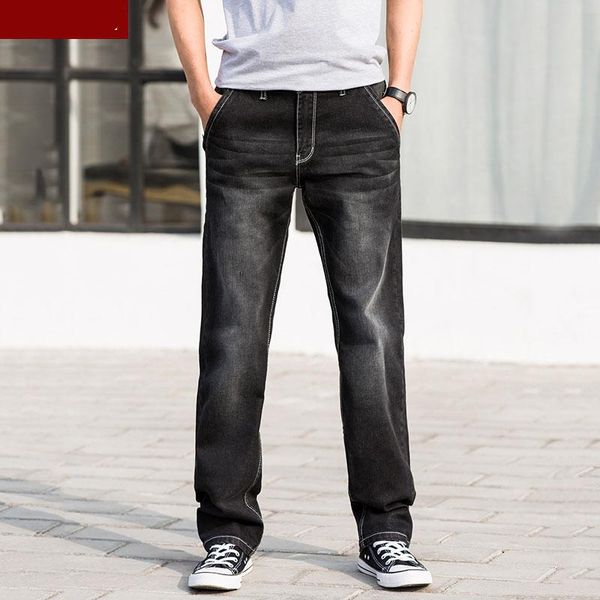 

men jeans pants trousers stretch large size big 6xl 7xl 8xl 9xl 10xl 44 46 48 summer autumn classic casual jeans home, Blue