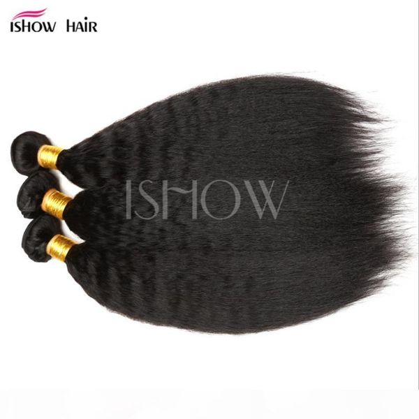 

8-28 inch brazilian virgin remy human hair loose wave yaki straight deep curly body wave straight black color fzp200