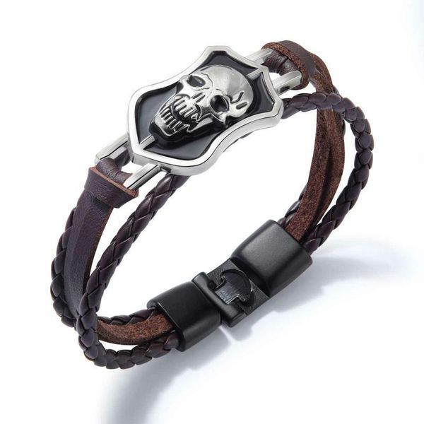 

opk men bracelets halloween knitted leather bracelet men's taro bracelet nightclub punk leather bracelet opk men bbyude alice_bag