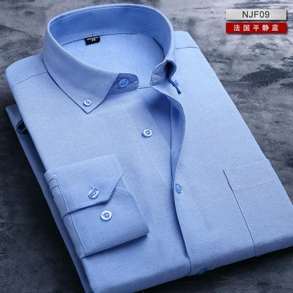 

men's casual shirts selling product in 2021 spring autumn oxford textile business slim long sleeve shirt oversized men's work shir, White;black