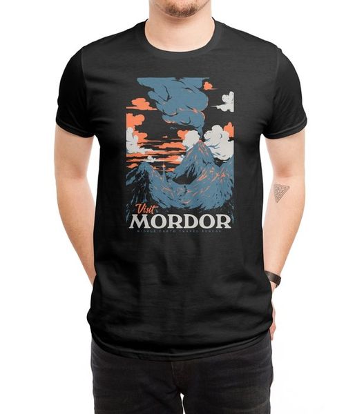 

new men casual printed visit mordor black variant short sleeve s hoodie designers t shirts sweatshirt
