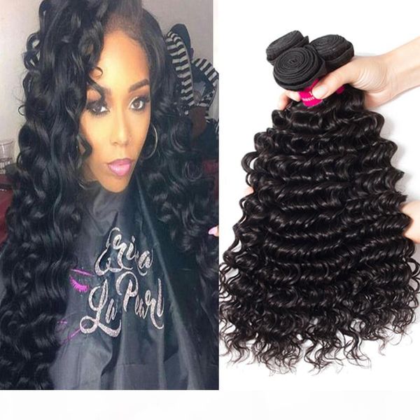 

9a peruvian human hair bundle straight body wave loose wave kinky curly deep wave 100% unprocessed brazilian peruvian malaysian indian hair, Black