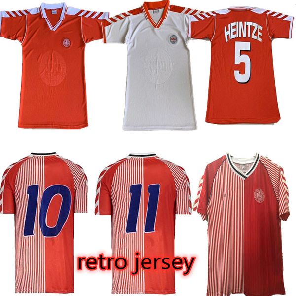 

retro denmark 1986 soccer jerseys larsen olsen laudrup molby lerby vintage denmark football shirt classic kit maillot se foot, Black;yellow