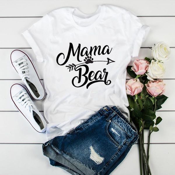 

women t shirt cute mama letter print tee fashion t-shirt harajuku summer short sleeves kawaii shirt female tee shirts, White