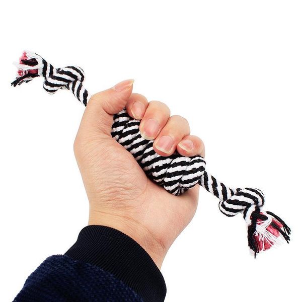 

rope knot stripe chew fun cotton pet toy durable dog accessories drop dhl free