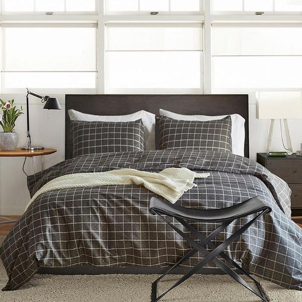 

bedding sets plaid set black bed linens simple sheet  king size