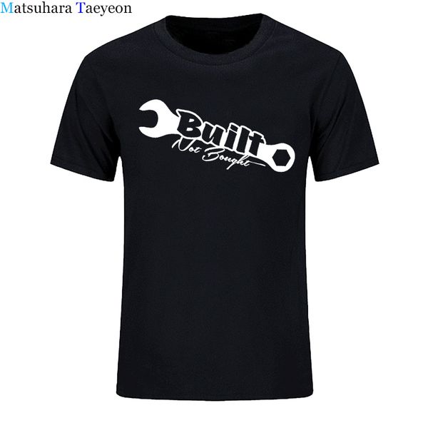 

new summer short sleeve funny turbo wrench built not bought drift lowered car window tshirt casual hooded sweatshirt hoodie men t shirt