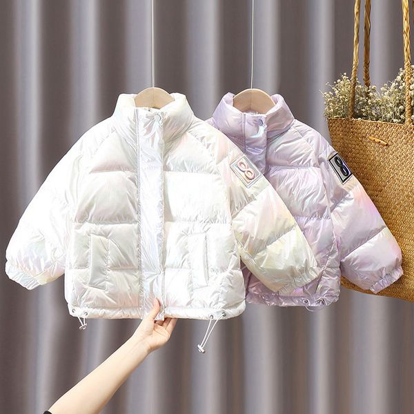 

lightweight jacket boys girls 2020 new children's autumn and winter clothes baby warm coat thickened white duck down, Blue;gray