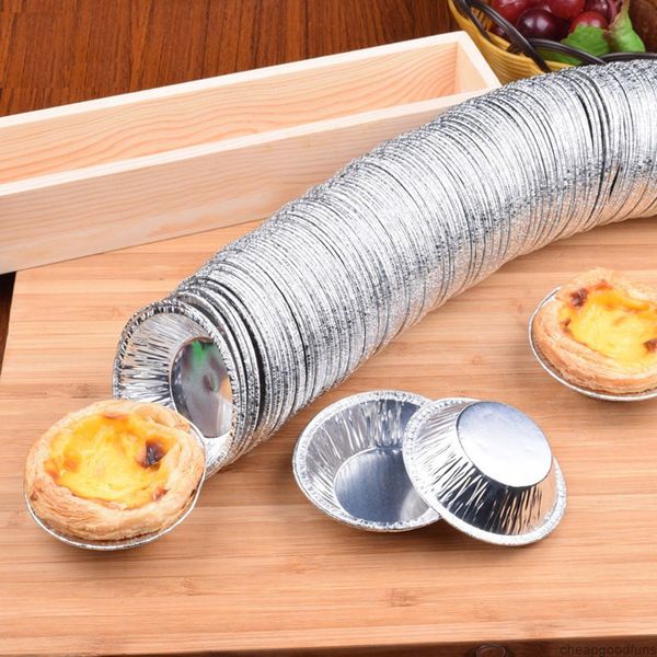 

aluminum cups pcs foil disposable baking 250p bake muffin cupcake tin round egg tart tins mold mould