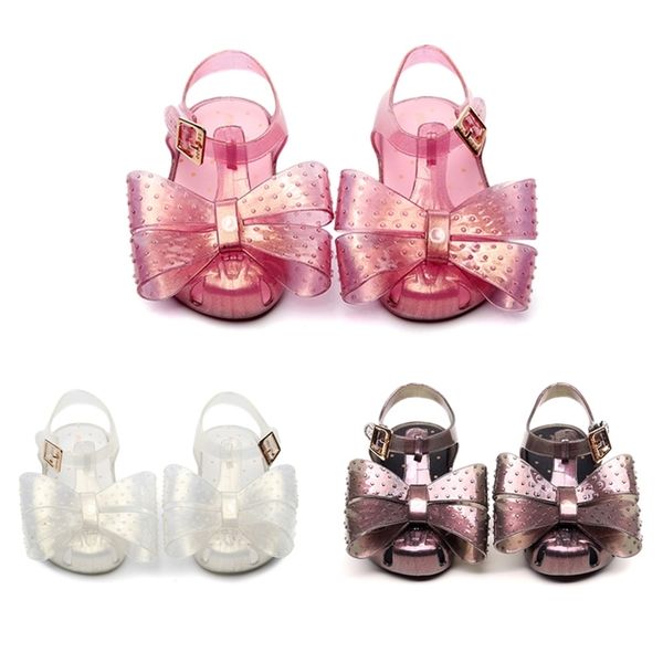 

mini new cartoon girls boys kids beach sandals breathable melissa children shoes y201028, Black;red