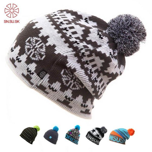 

sn.su.sk winter hat warm woolen caps for men hats female beanies skullies gorros hombre snowboard cap gorros de lana