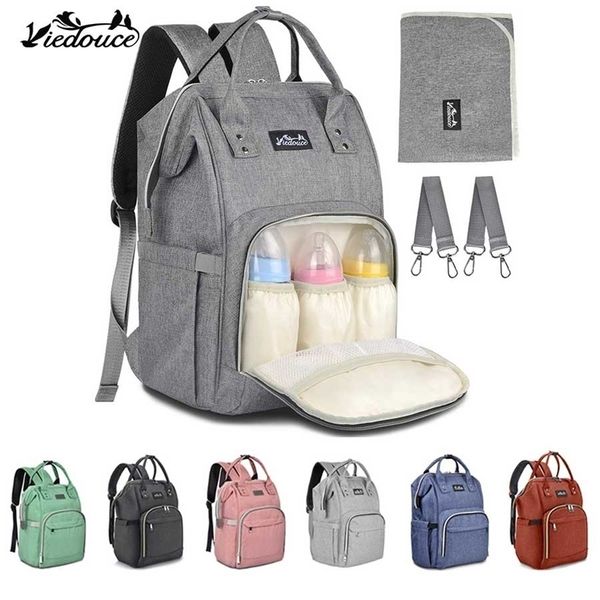 Viedouce wärmeisolierte Baby-Wickeltasche, Baby-Wickeltasche, Windelrucksack, Mutter-Mutter-Umstandstaschen mit Windel-Urin-Pad 201120