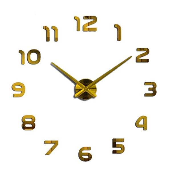 

размер персонализированные украшения большие моды акриловые diy настенные часы большие цифровые часы кварцевые зеркало дома 3d bbyief hotcli