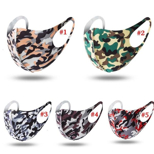 

camouflage anti silk mask camo dust ice breathable foldable mouth dustproof washable reusable masks ooa8078
