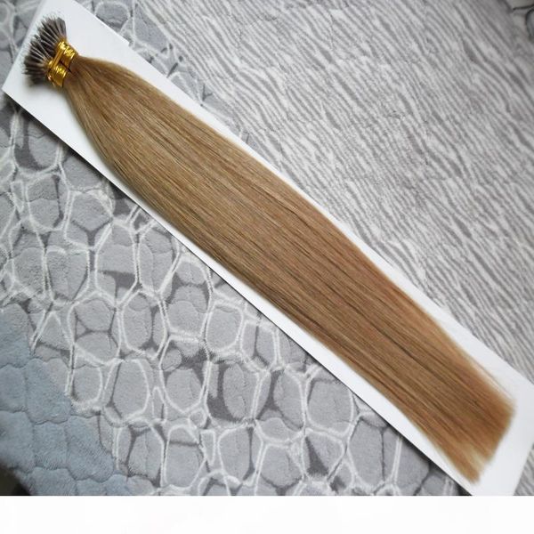 

brazilian virgin hair 100g remy micro beads hair extensions in nano ring links human hair straight 100 pieces, Black