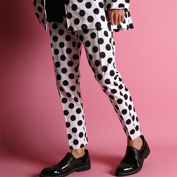 

leisure time tide male bound feet personality slim fit nine part pants point perfume masculino 201106, Black