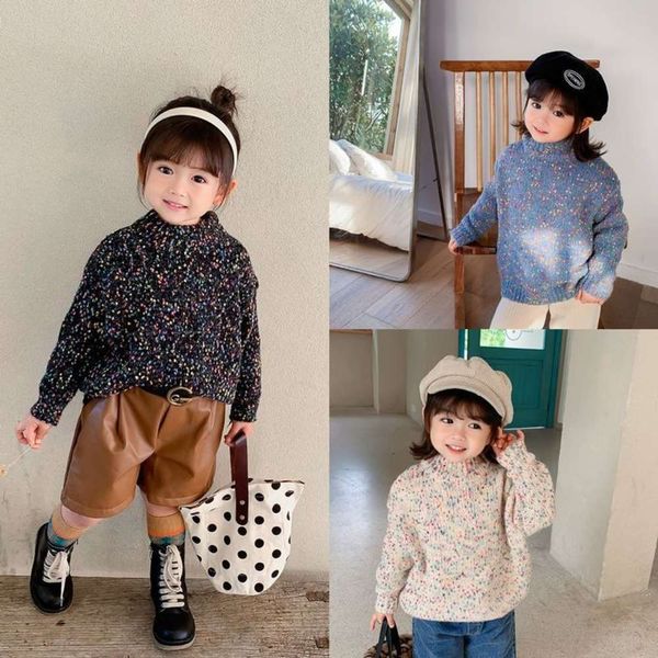 

children's sweater 2020 winter new fashion girls' thickened pullover, Blue