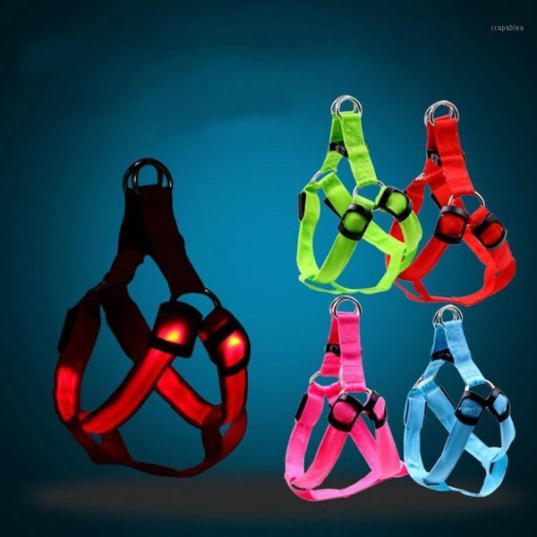 

pet dog safety chest strap harness led light flashing usb rechargeable xs/s/m/xl1