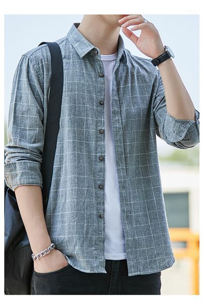 

winter men's plush plaid shirt japanese slim casual thickened long sleeve shirt1, White;black