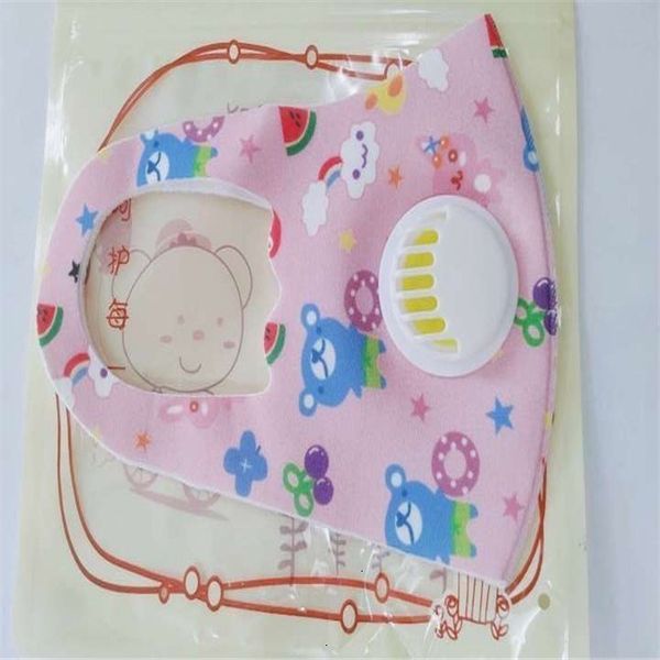 

kids protective face mask anti-smog cover washable designer cute cartoon bear pattern pink mouth masks