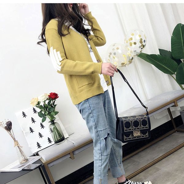 

kw универсального корейской версии сыпучих коротких женщин чистой шерсть весна и осенью кардиган инфракрасного вязания studentssmall платье, White;black