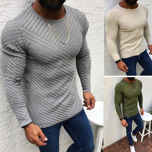

2020 new products autumn and winter slim long-sleeved round neck pullover sweater sweater men, White;black