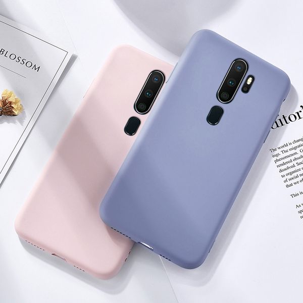 

skin-friendly case liquid silicone cases for a9 (2020) a11x slim soft tpu microfiber cover oppo a5 2020