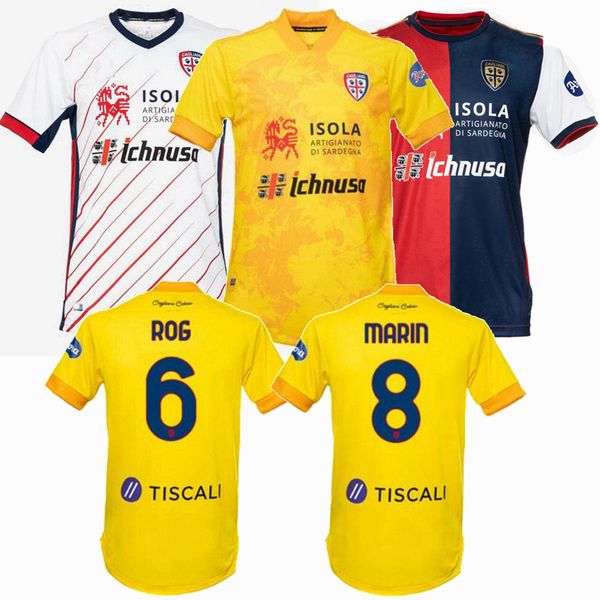 

2020 2021 cagliari soccer jerseys godín marin pereiro simeone joao pedro 20 21 home away 3rd football men and kids shirt, Black;yellow