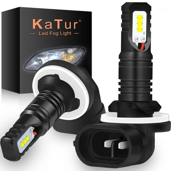 

katur 2pcs 80w h27 led 881 bulb h27w led bulbs 1600lm car fog light super bright auto lamp 12v 6500k white csp car lights1