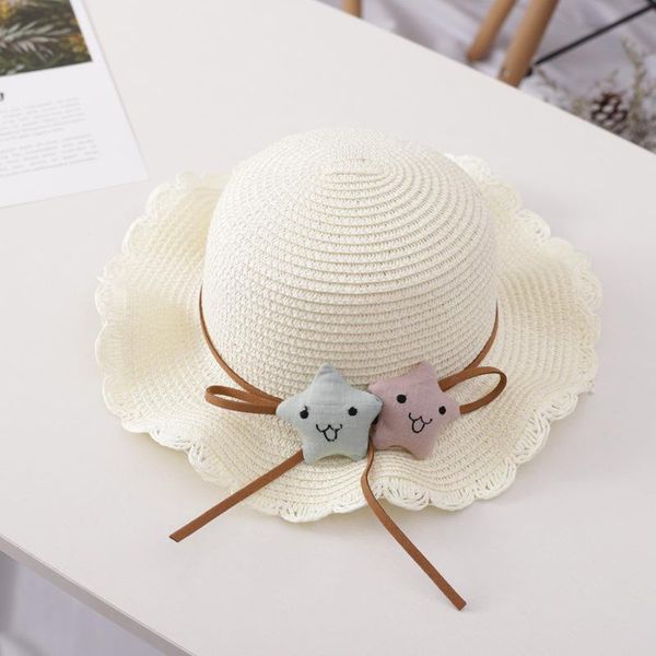 

2020 new arrival star summer straw hat kids beach hat for girls boys outdoor sun hats for child panama caps gorros jllrzz xjfshop, Black;white