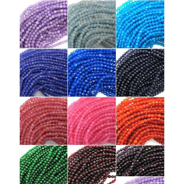

95pcs / strand=1lot ) shipping natural stone 4mm faceted colorful jade loose beads pick colors for jewelry making no.jd7 uah2q, Silver