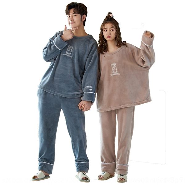 

yxwj trendy women sleepwear flower printed sleepwear suit classic letters flower printed sleepwears autumn couple pajamas stain flower print, Black;red