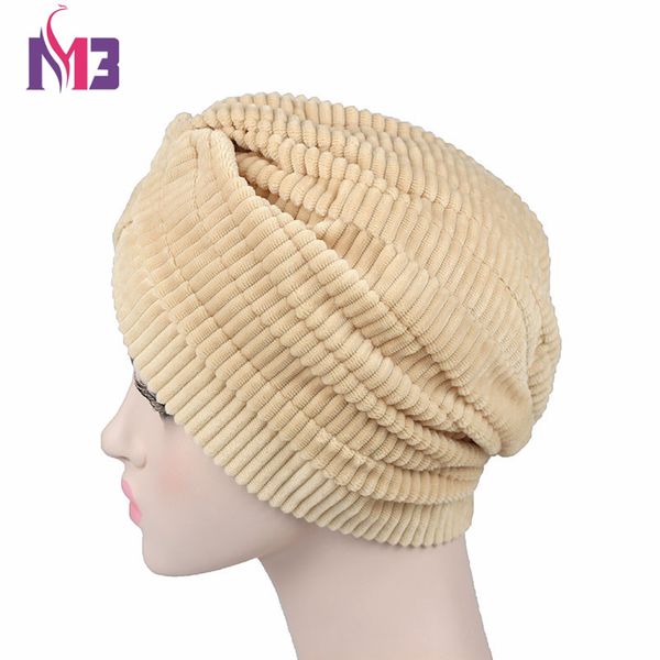 

новая мода женщины ватки коралла бархата плиссе тюрбан оголовье химиотерапия головной убор мусульманская хиджаб turbante hat