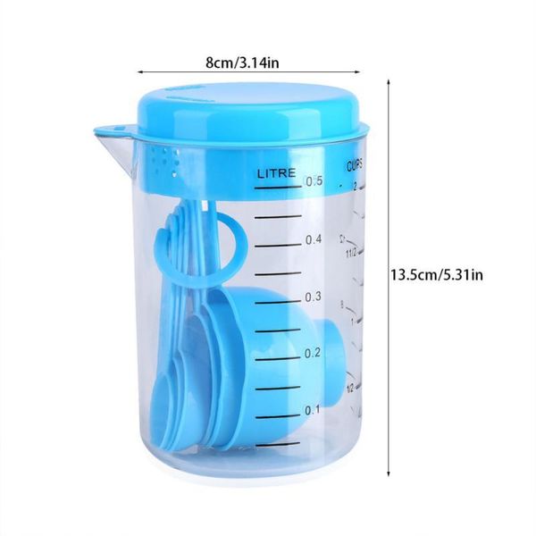 

7pcs set measuring cup measuring spoon set plastic measuring tool tea set coffee roaster utensils kitchen utensils baking pan h wmtlah