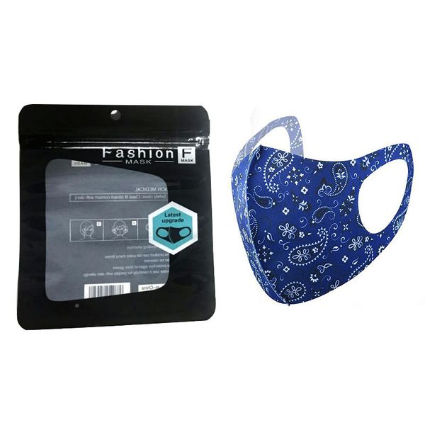 

printing washable face mask individual black cashew package anti dust pm2.5 dustproof anti-bacterial reusable silk ice printed masks 2 n6ma1