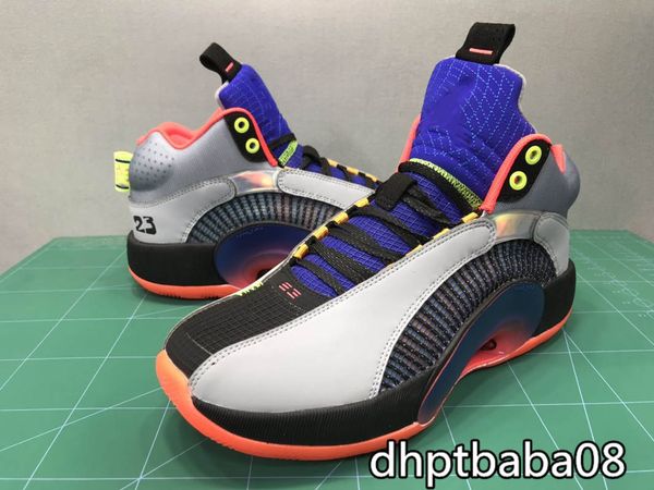 

center of gravity jayson tatum 35 sapphire blue gray kids basketball shoes new jumpman xxxv sp tp pf men sport shoes size 7-12, White;red