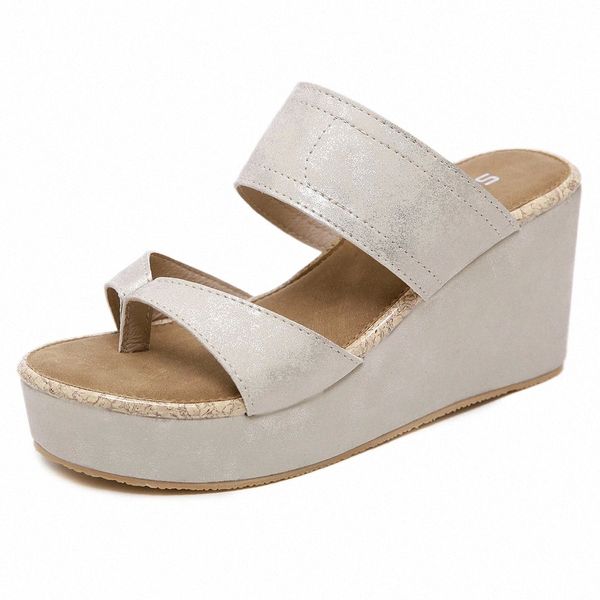 

women sandals summer wedge high heels bottom of the thick waterproof fashion platform student women's shoes #6t6q, Black