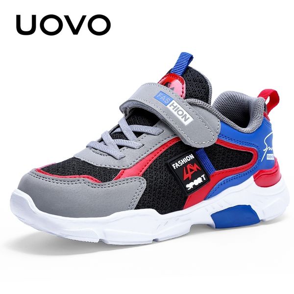 

autumn kids footwear boys and girls running shoes breathable mesh fashion children sneakers #28-39 y201028, Black;red